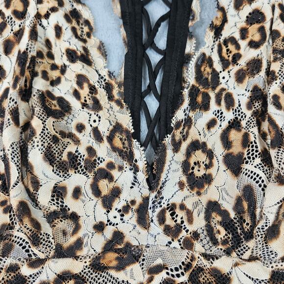 Vintage Guess Halter Top Animal Print Womens Sz Large Y2K Festival Goth Preppy - Picture 3 of 15